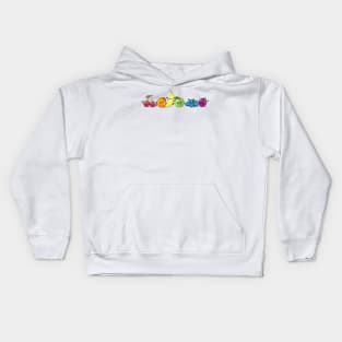 Friendly Rainbow of Fruit Kids Hoodie